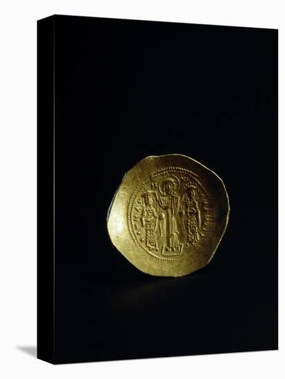 Obverse of a gold scyphate (coin) of Romanos IV, Byzantine, 11th century-Werner Forman-Premier Image Canvas