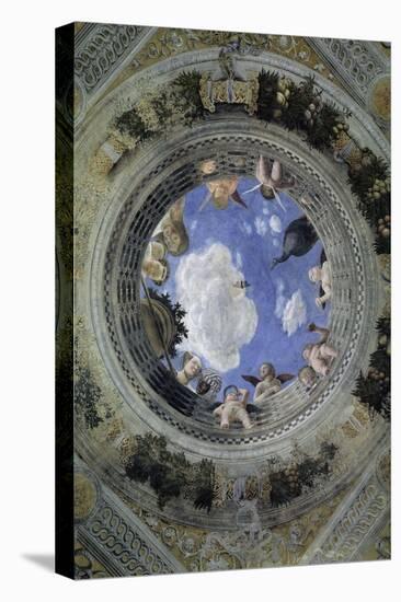 Occulus of the Ceiling of the House of Spouses, Ducal Palace of Mantua, Italy (Camera Degli Sposi,-Andrea Mantegna-Premier Image Canvas