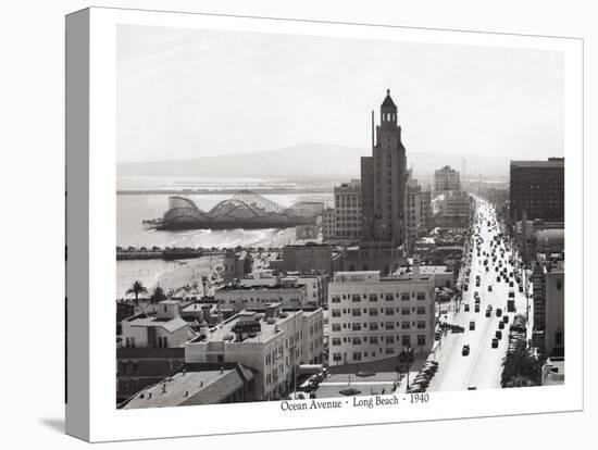 Ocean Avenue, Long Beach, 1940-null-Stretched Canvas