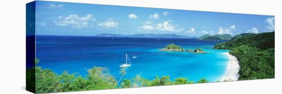 Ocean, Beach, Water, Trunk Bay, St. John, Virgin Islands, West Indies-null-Premier Image Canvas