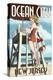 Ocean City, New Jersey - Lifeguard Pinup Girl-Lantern Press-Stretched Canvas