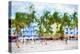 Ocean Drive Beach - In the Style of Oil Painting-Philippe Hugonnard-Premier Image Canvas