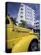 Ocean Drive with Classic Hot Rod, South Beach, Miami, Florida, USA-Robin Hill-Premier Image Canvas