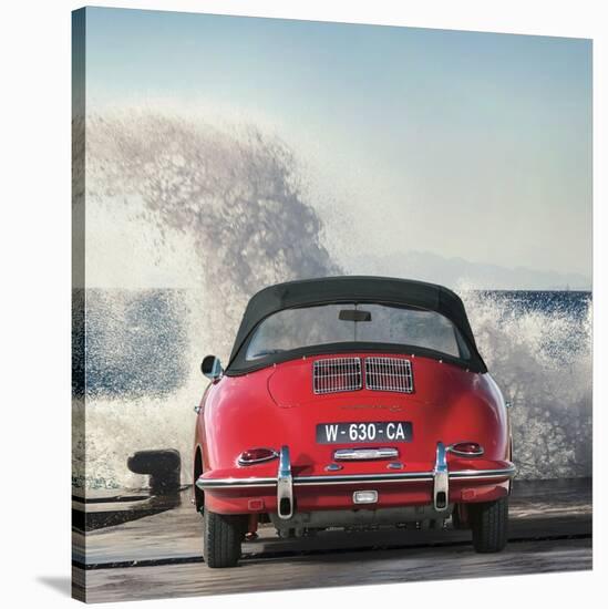 Ocean Waves Breaking on Vintage Beauties (detail 1)-Gasoline Images-Stretched Canvas