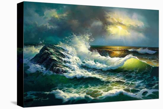 Ocean Waves-Diane Romanello-Stretched Canvas