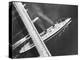 Oceanliner, Queen Mary on Last Sailing from New York to England-Arthur Schatz-Premier Image Canvas