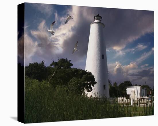 Ocracoke Light I-Steve Hunziker-Stretched Canvas