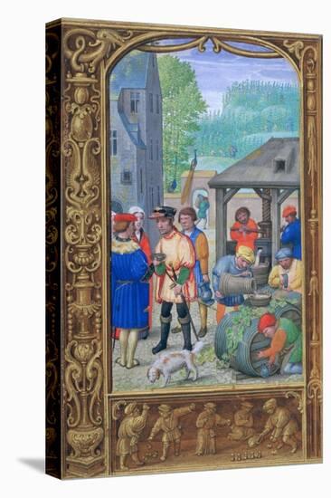 October, Wine-Making, Early 16th Century-null-Premier Image Canvas