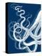 Octopus Tentacles Blue And White-Fab Funky-Stretched Canvas