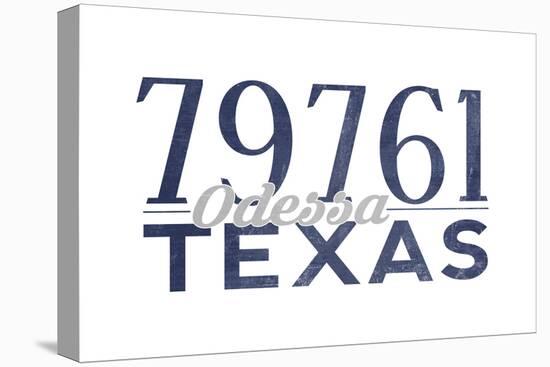 Odessa, Texas - 79761 Zip Code (Blue)-Lantern Press-Stretched Canvas