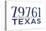 Odessa, Texas - 79761 Zip Code (Blue)-Lantern Press-Stretched Canvas