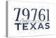 Odessa, Texas - 79761 Zip Code (Blue)-Lantern Press-Stretched Canvas