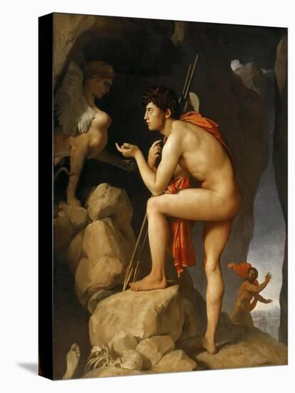 Oedipus and the Sphinx-Jean-Auguste-Dominique Ingres-Premier Image Canvas