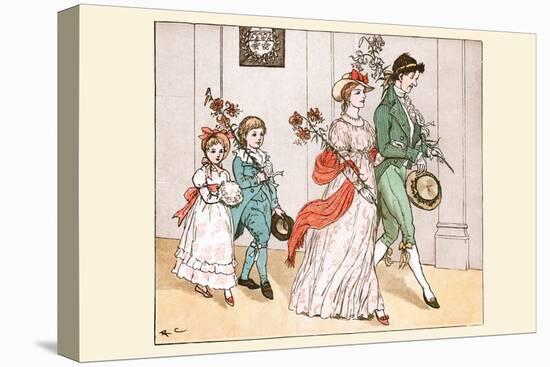 Off She Went with Her New Husband and Her Children-Randolph Caldecott-Stretched Canvas