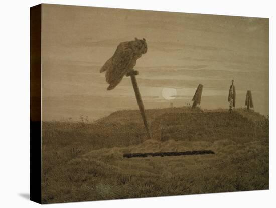 Offenes Grab, Griseille-Caspar David Friedrich-Premier Image Canvas