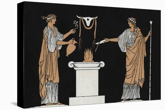 Offerings to the dead Ancient Greece-John Flaxman-Premier Image Canvas