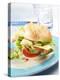 Office Snack: Meat, Cheese and Tomato in Bread Roll-null-Premier Image Canvas