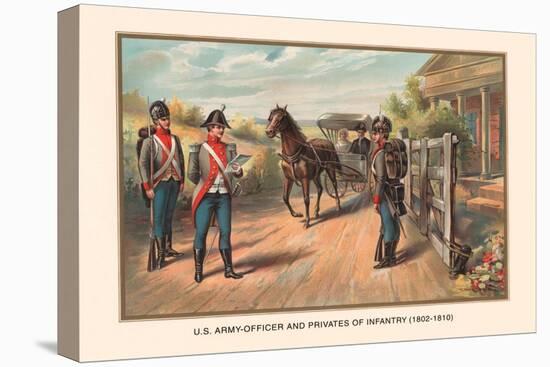 Officer and Privates of Infantry 1802-1810-Arthur Wagner-Stretched Canvas