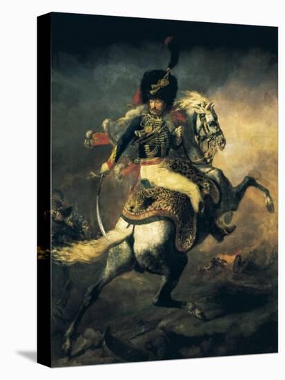 Officer of the Hussars-Théodore Géricault-Stretched Canvas