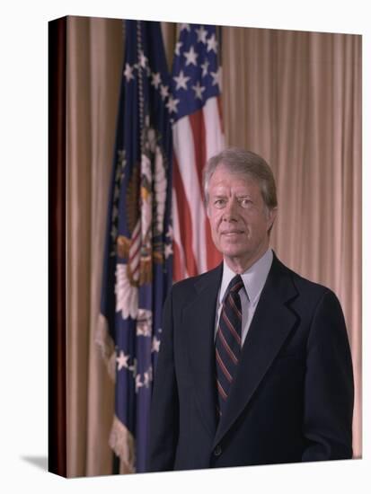 Official Portrait of President Jimmy Carter, Ca. 1977-1980-null-Stretched Canvas