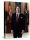 Official Portrait of President Reagan in the Oval Office. June 3 1985. Po-Usp-Reagan_Na-12-0061M-null-Stretched Canvas