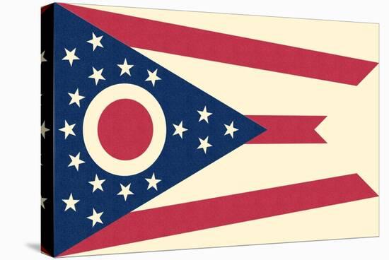 Ohio State Flag-Lantern Press-Stretched Canvas