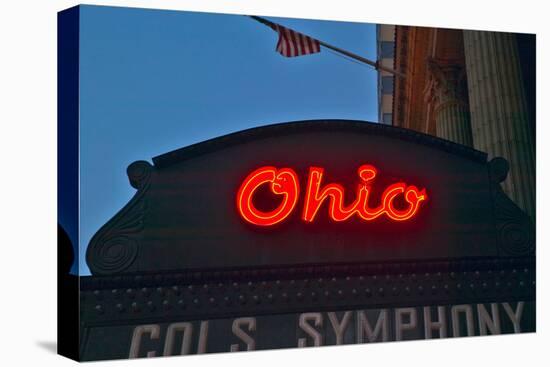 Ohio Theater marquee theater sign advertising Columbus Symphony Orchestra in downtown Columbus, OH-null-Premier Image Canvas