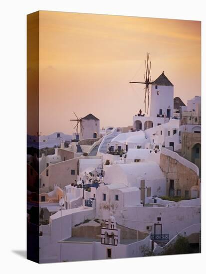 Oia (Ia) Village and Windmill, Santorini, Cyclades, Greek Islands, Greece, Europe-null-Premier Image Canvas