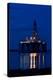 Oil Drilling Rig At Night, North Sea-Duncan Shaw-Premier Image Canvas