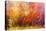 Oil Painting Landscape - Colorful Autumn Trees. Semi Abstract Image of Forest, Trees with Yellow --pluie_r-Stretched Canvas