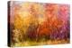 Oil Painting Landscape - Colorful Autumn Trees. Semi Abstract Image of Forest, Trees with Yellow --pluie_r-Stretched Canvas