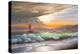 Oil Painting On Canvas , Sailboat Against A Background Of Sea Sunset-Lilun-Stretched Canvas