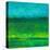 Oil Painting Texture. Green And Blue-landio-Stretched Canvas