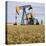 Oil Pump In a Wheat Field-Tony Craddock-Premier Image Canvas