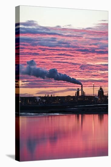 Oil Refinery At Sunset-David Nunuk-Premier Image Canvas