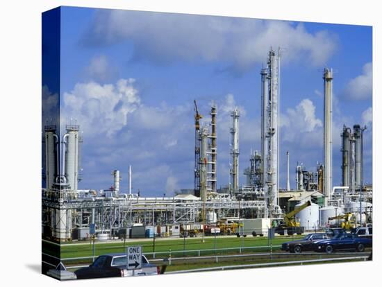 Oil Refinery on Bank of Mississippi Near Baton Rouge, Louisiana, USA-Anthony Waltham-Premier Image Canvas