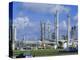 Oil Refinery on Bank of Mississippi Near Baton Rouge, Louisiana, USA-Anthony Waltham-Premier Image Canvas