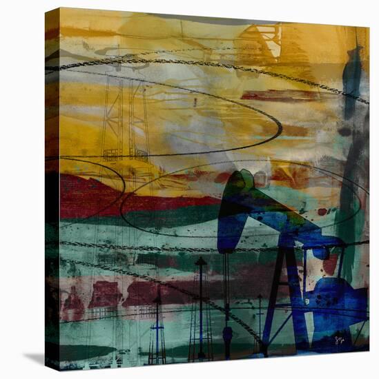 Oil Rig Abstract-Sisa Jasper-Stretched Canvas