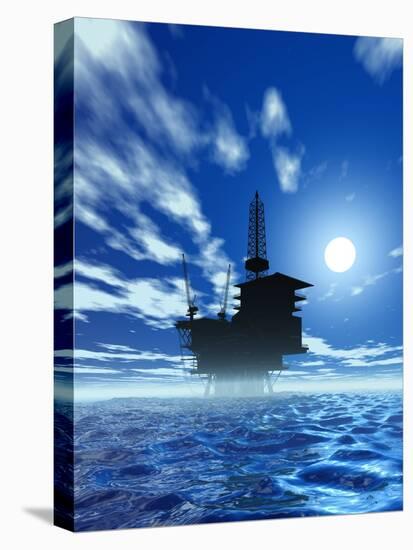 Oil Rig, Artwork-Victor Habbick-Premier Image Canvas