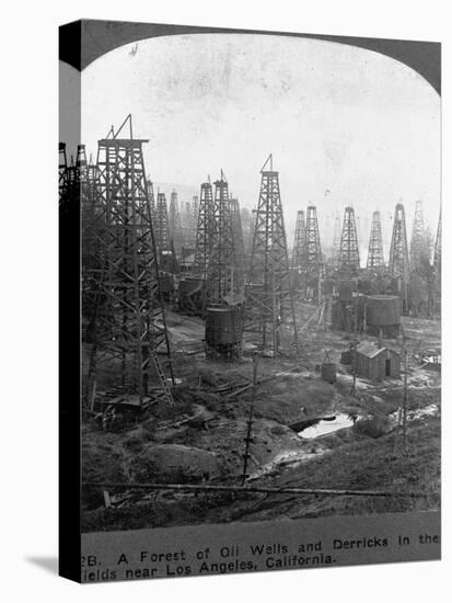 Oil Rigs Near Los Angeles, California-null-Premier Image Canvas