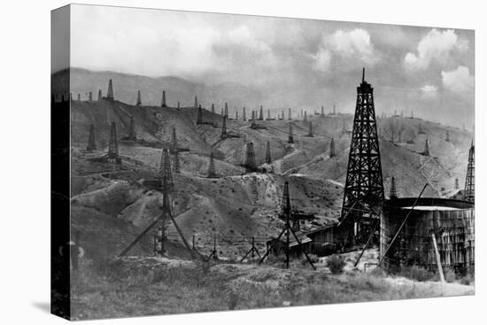 Oil Rigs Near Taft, California-null-Premier Image Canvas