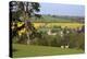 Oilseed Rape Fields and Sheep Above Cotswold Village, Guiting Power, Cotswolds-Stuart Black-Premier Image Canvas