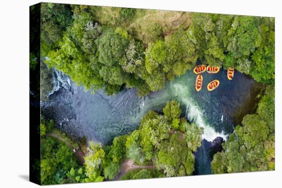 Okere Falls, New Zealand. White water rafting down the Kaituna River in Rotorua, New Zealand.-Micah Wright-Premier Image Canvas