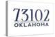 Oklahoma City, Oklahoma - 73102 Zip Code (Blue)-Lantern Press-Stretched Canvas