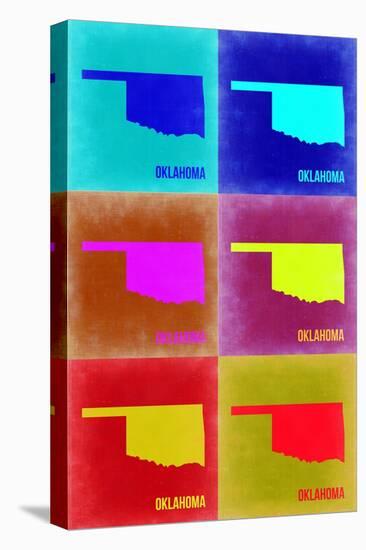 Oklahoma Pop Art Map 2-NaxArt-Stretched Canvas