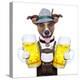 Oktoberfest Dog-Javier Brosch-Premier Image Canvas