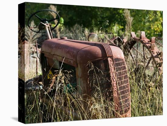 Old Abandoned Farm Tractor, Defiance, Missouri, USA-Walter Bibikow-Premier Image Canvas