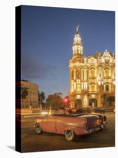 Old American Car, Havana, Cuba, West Indies, Caribbean, Central America-Angelo Cavalli-Premier Image Canvas