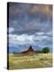 Old Barn and Teton Mountain Range, Jackson Hole, Wyoming, USA-Michele Falzone-Premier Image Canvas