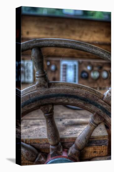 Old Boat Steering Wheel-Nathan Wright-Premier Image Canvas